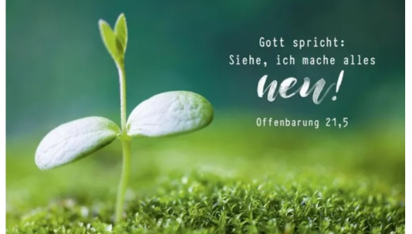 Jahreslosung 2026: Gott spricht: Siehe, ich mache alles neu! (Offenbarung 21, 5)