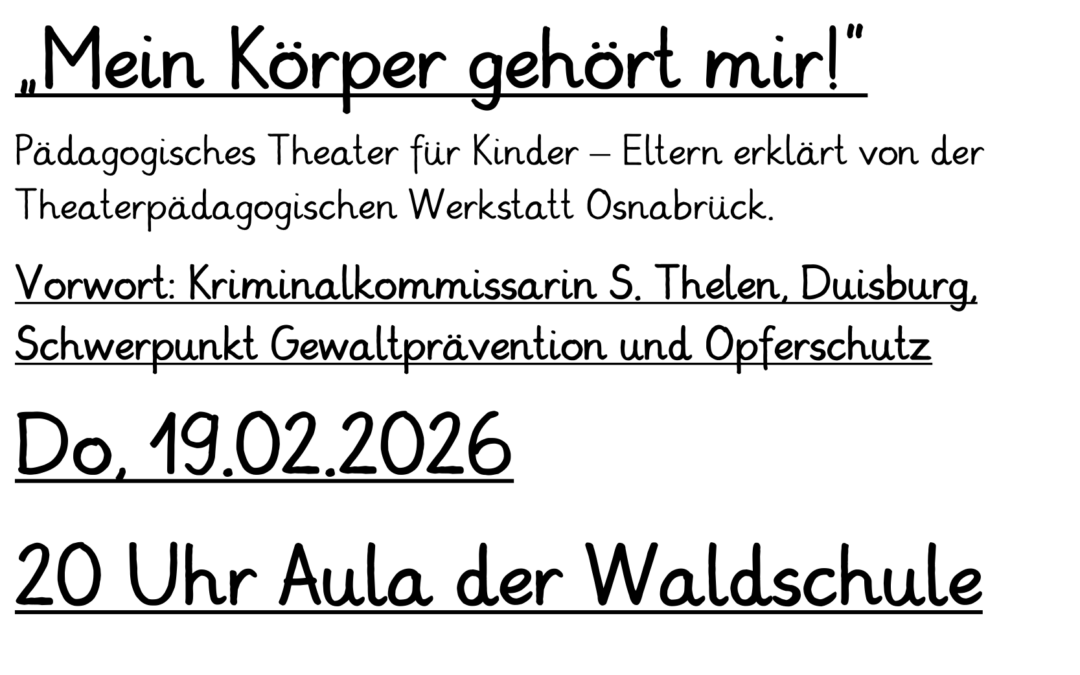 Elternschule – Prävention vor sexuellem Missbrauch „Mein Körper gehört mir!“