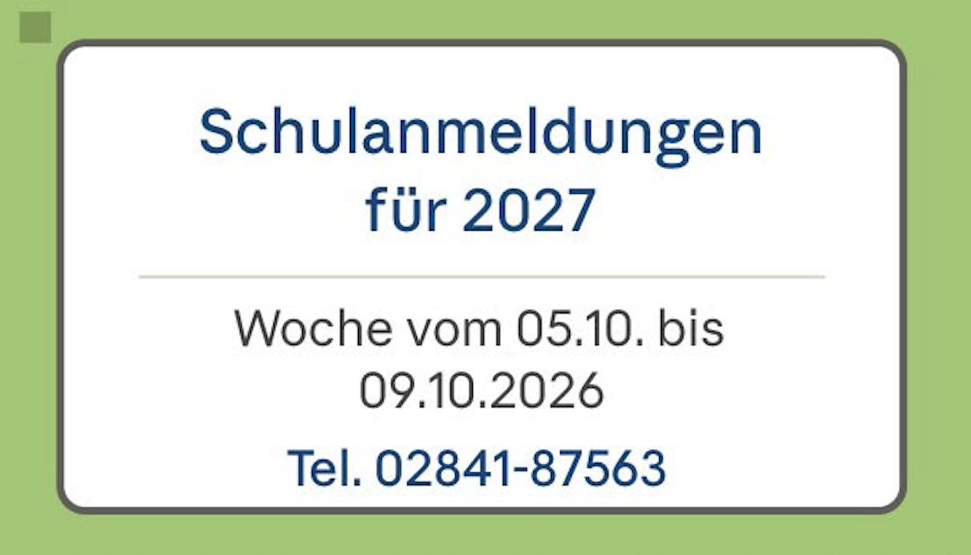 Schulanmeldung für 2027