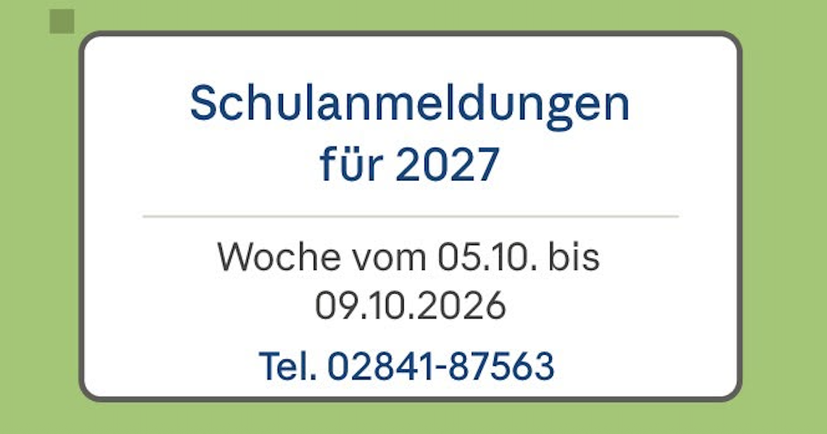 Schulanmeldung für 2027