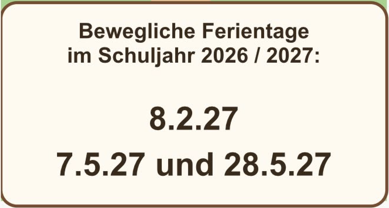 Bewegliche Ferientage
